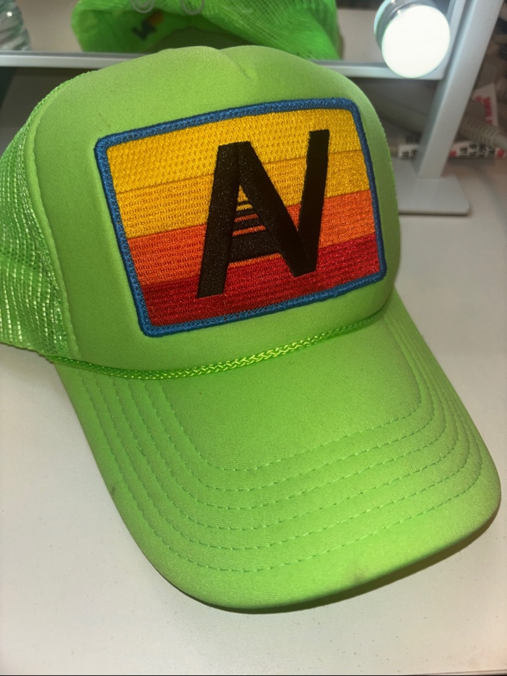 Aviator Nation Neon Green Trucker Hat Cap